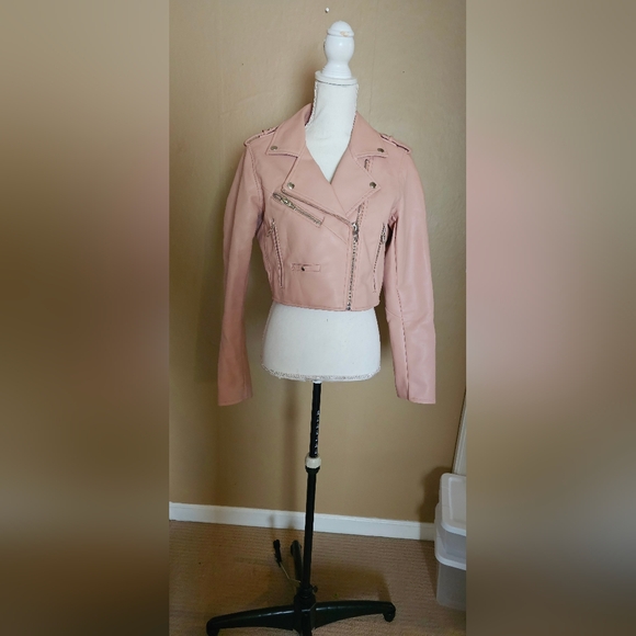 Women's Blank NYC Pink Moto Jacket - Picture 7 of 14